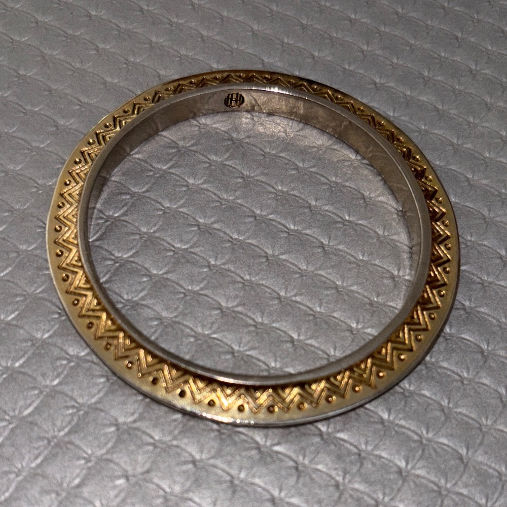 House of Harlow 1960 Gold and Silver Geometric Bracelet